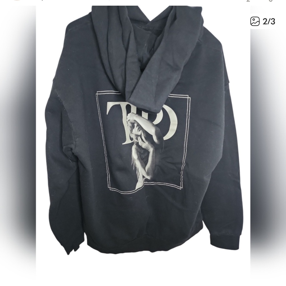 Taylor Swift The Tortured Poets Department Black Hoodie XL
